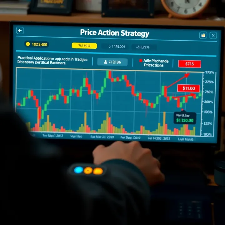 Diagram showing practical application of price action strategy in trading scenarios