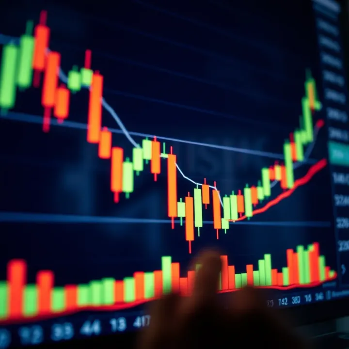 Applying Candlestick Patterns in Market Trading Practical example of candlestick pattern application on a financial trading graph