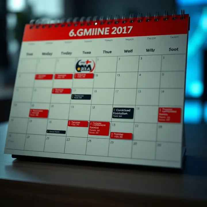 Economic Calendar Highlighting Key Financial Events An economic calendar displaying upcoming financial events and their impact on markets
