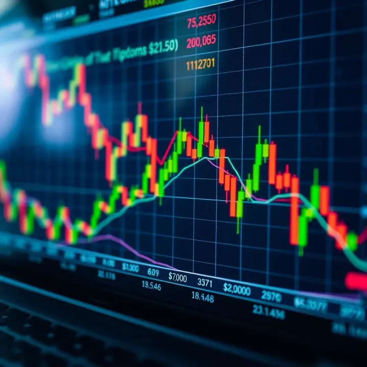 Graph illustrating binary options trading dynamics with fluctuating asset values