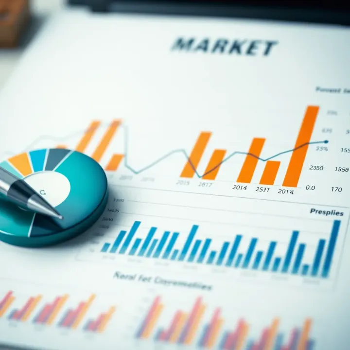 Detailed market analysis chart showing trends and data points for business decision making
