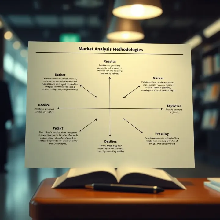 Comparison of Market Analysis Methodologies by Leading Authors Diagram illustrating various market analysis methodologies by leading marketing experts