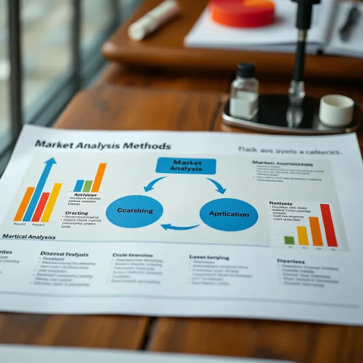 Diagram illustrating different types of market analysis methods and their applications