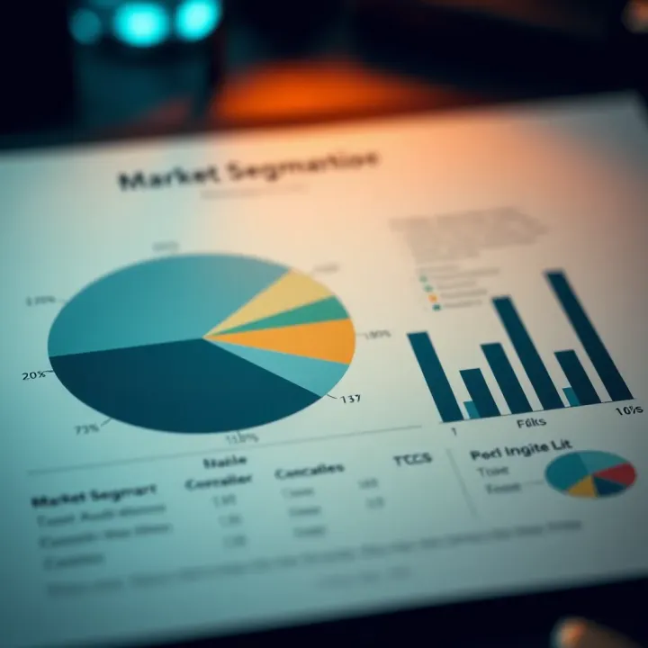 Market Segmentation and Target Audience Distribution Chart depicting various market segments and target audience distribution