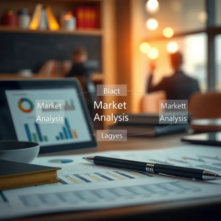 Market Analysis for Strategic Business Planning Diagram illustrating integration of market analysis with strategic business planning