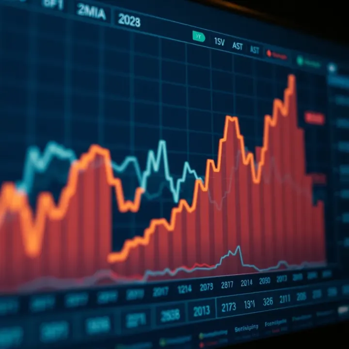 Market Trends Influenced by Economic Calendar Data Graph illustrating market trends influenced by economic calendar data