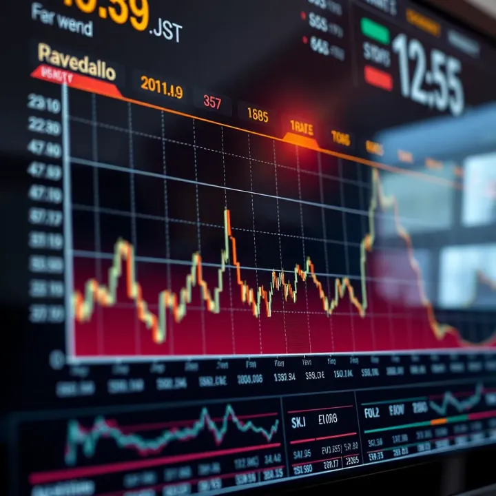 Market Trends Influenced by Economic Data Graph illustrating market trends influenced by major economic data releases