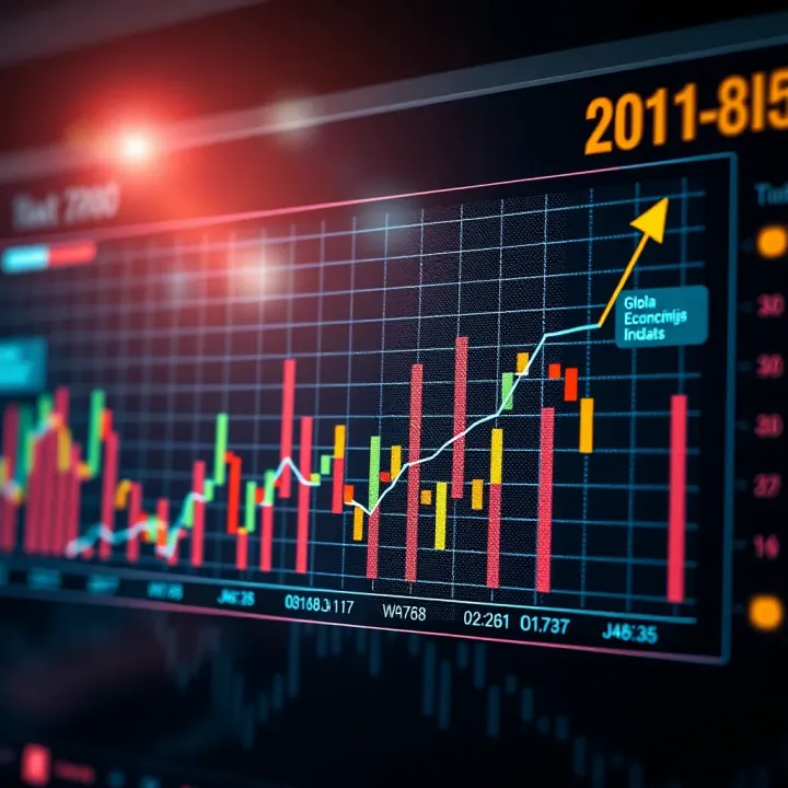 Market Trends Impacted by Global Economic Indicators Graph showing market trends influenced by global economic indicators