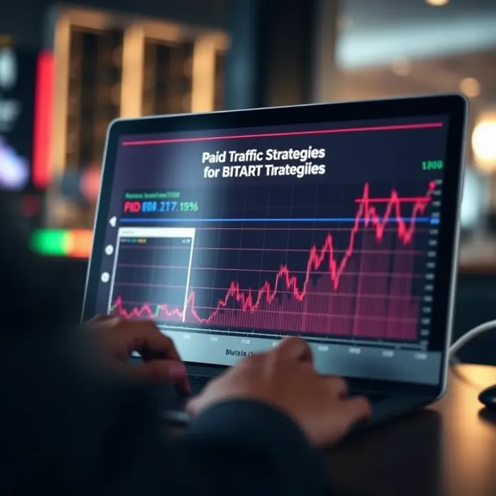 Graph illustrating paid traffic strategies applied to binary options trading platforms