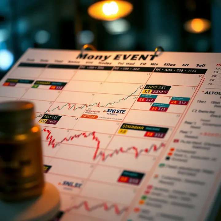Calendar showing key economic events impacting investment decisions