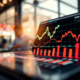 Graph displaying market trends and data points for business analysis