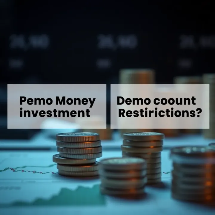 Comparison Between Real Money Investments and Demo Account Restrictions Conceptual graphic of real money investment options contrasting with demo account limitations