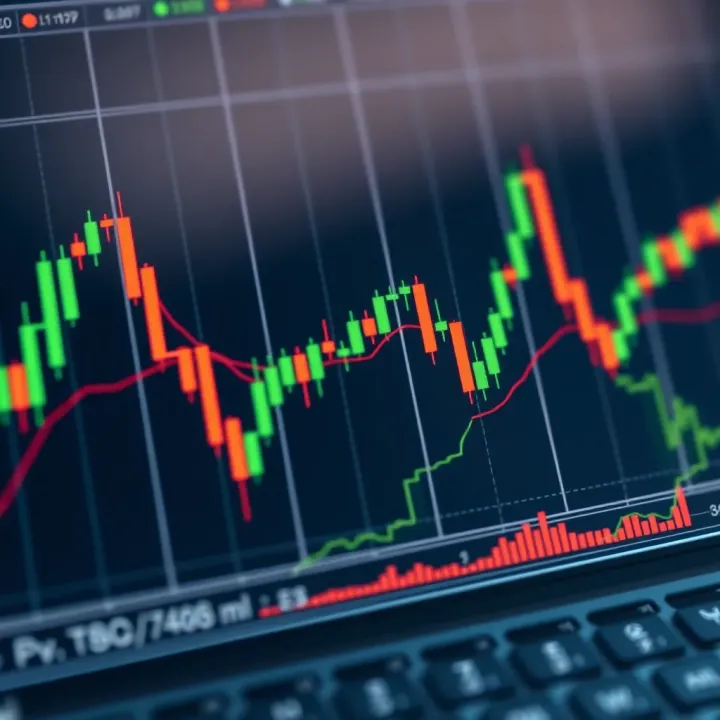 Visual representation of reversal and continuation candlestick patterns on financial market graphs