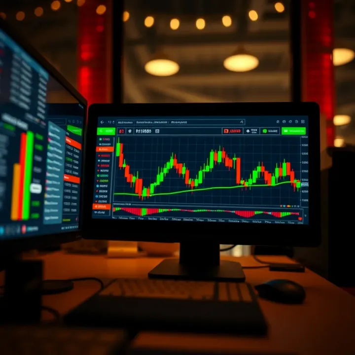 Risk Management and Signal Utilization in Binary Options Visual representation of risk management strategies and signal interpretation in financial trading