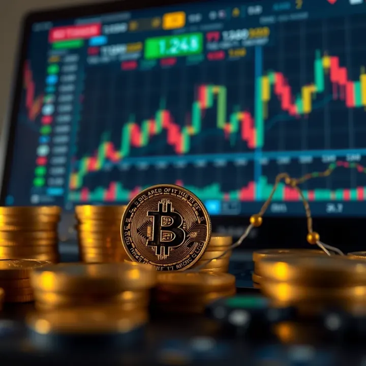 Risk Management and Technical Analysis in Cryptocurrency Trading Conceptual representation of risk management and technical analysis tools in cryptocurrency trading