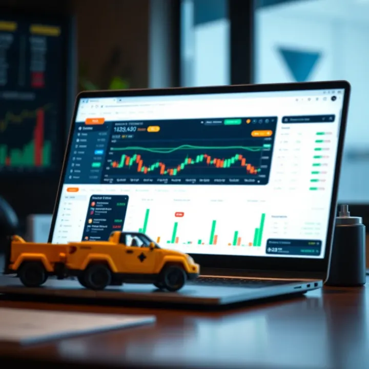 Visual of a secure financial application highlighting risk-free practice trading environment