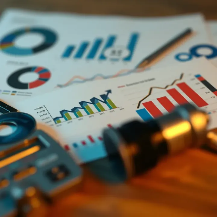 Tools and charts illustrating strategic decision-making for business growth in a PDF report