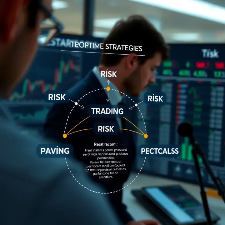 Diagram illustrating key strategies and risk factors in fast-paced binary options market